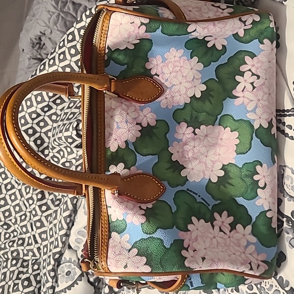 Dooney and Bourke Hydrangea Satchel with Coin Purse - Picture 3 of 9